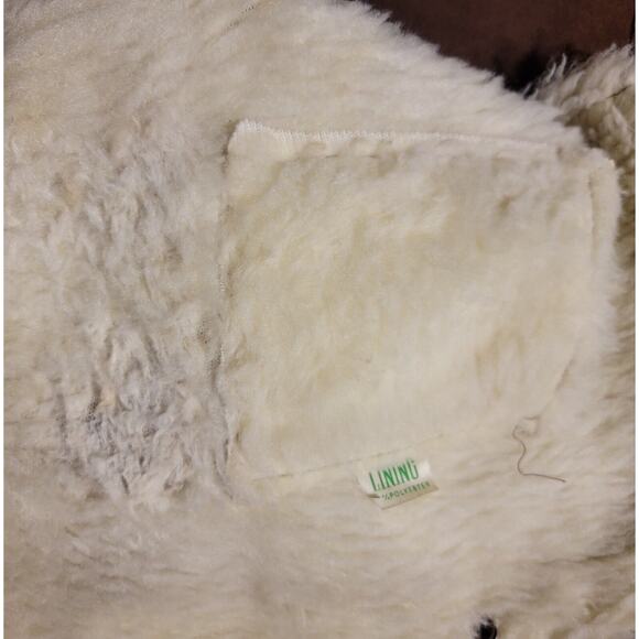 Vintage Suede Leather Sherpa Lined Vest with Embossed Horse Back Western XLarge - Picture 8 of 8